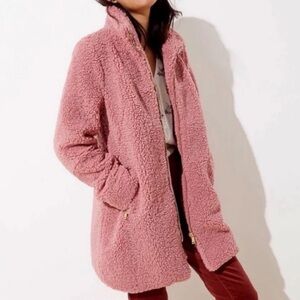 Women's Pink Sherpa Jacket